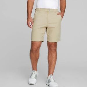 PUMA Dealer Golf Shorts Mens 40 Khaki 10 Inseam Stretch Performance Golfwear~213